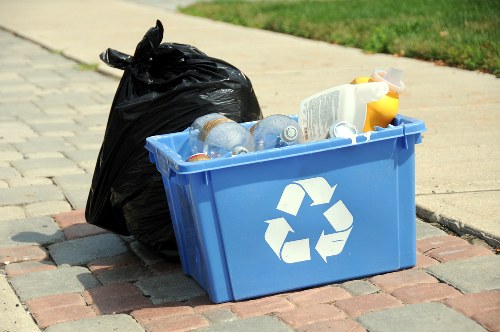 Professional waste collection team at work