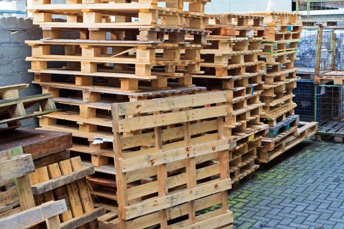 Inspector conducting site audit for waste collection safety